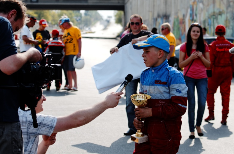 a Moldavie, Chisinau : premier championnat de karting.